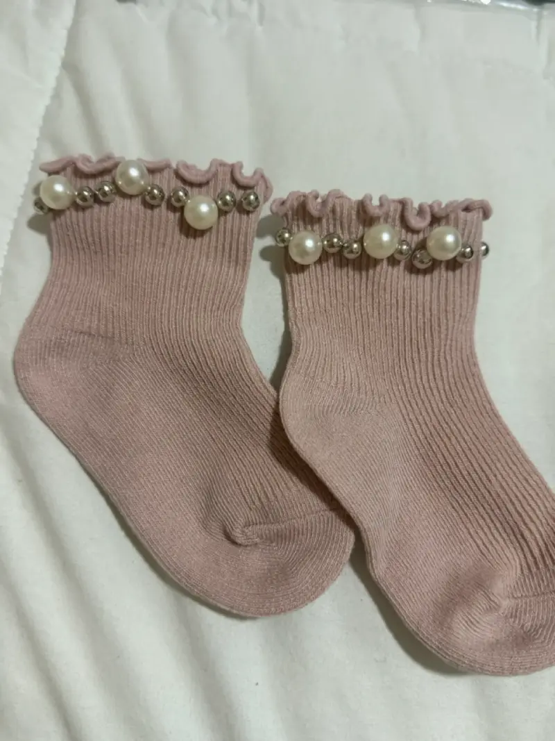 Calcetines de bebé con perlas decorativas - 5