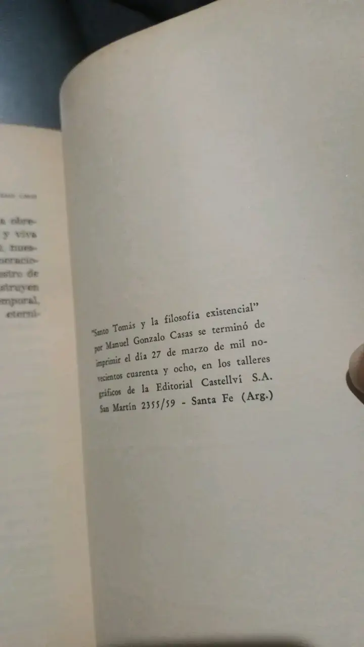 Santo Tomás y la Filosofía Existencial - 5