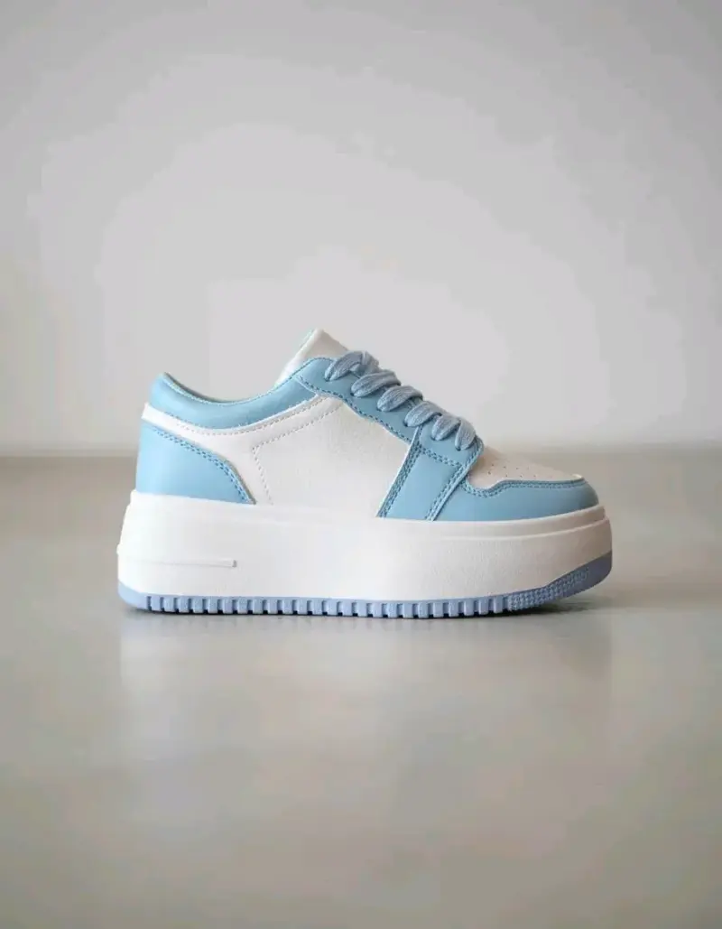 Zapatillas deportivas mujer azul con plataforma - 2