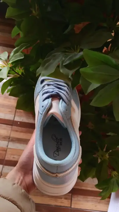 Zapatillas deportivas mujer azul con plataforma - miniatura 5