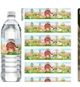 Etiquetas para botellas dibujo de granja 10 piezas - miniatura 1