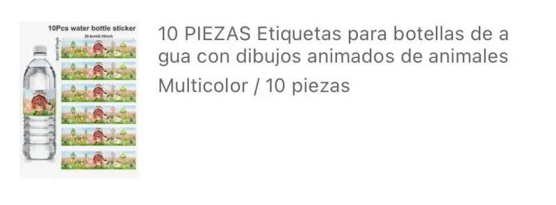 Etiquetas para botellas dibujo de granja 10 piezas - 2