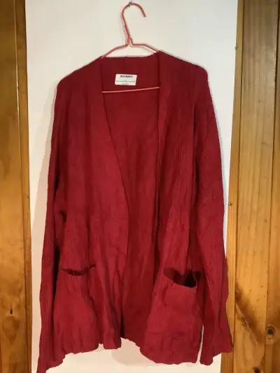 Cárdigan rojo de mujer Old Navy - miniatura 1