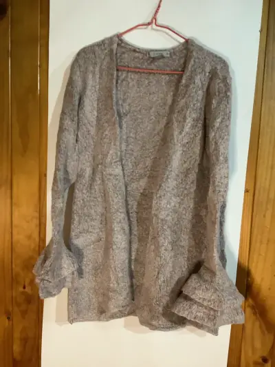 Cárdigan de mujer palo rosa con textura suave - miniatura 1