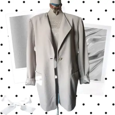 Blazer beige para mujer Dana Buchman - miniatura 1