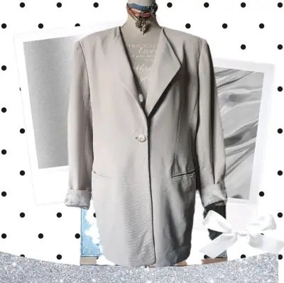 Blazer beige para mujer Dana Buchman - miniatura 2