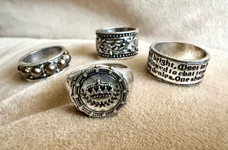 Pack De 4 Anillos Asos Design Plateado Pulido