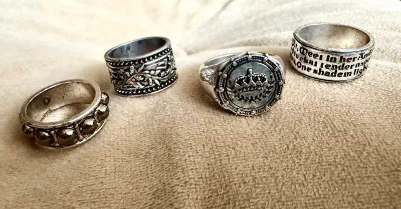 Pack De 4 Anillos Asos Design Plateado Pulido - 2