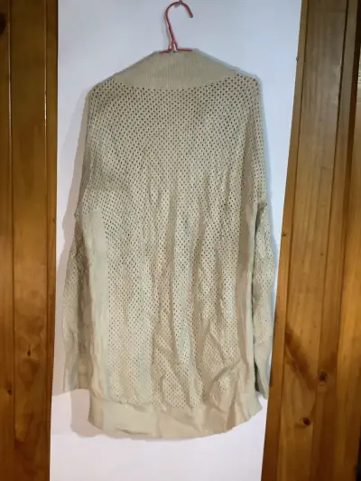 Chaleco Beige de Punto Abierto para Mujer - miniatura 2