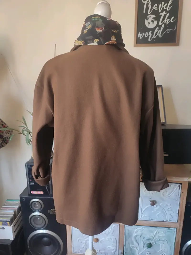 Chaqueta liviana café, mujer. - 2