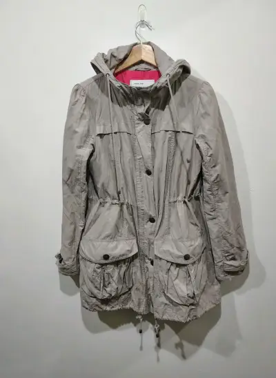 Parka Beige con Capucha para Mujer - miniatura 1