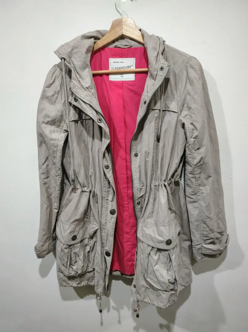 Parka Beige con Capucha para Mujer - 2