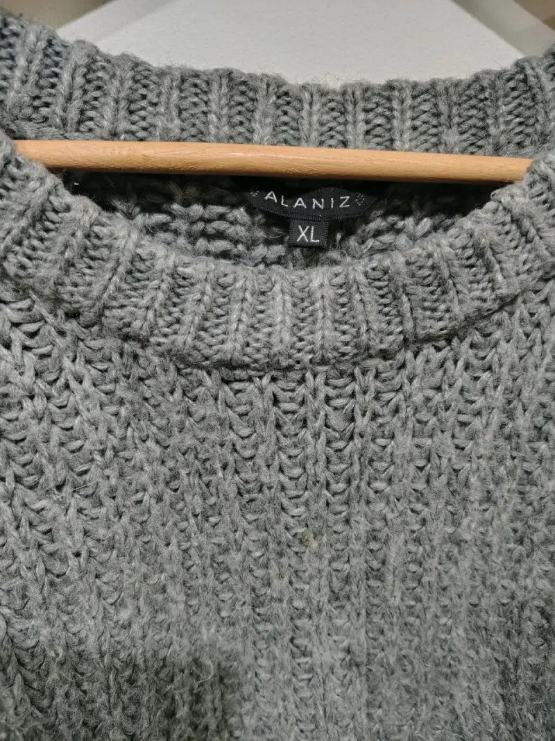 Suéter de lana gris Alaniz talla XL - 4