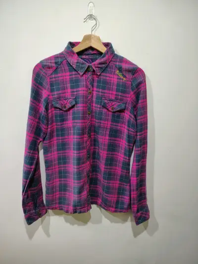 Camisa de franela a cuadros para mujer - miniatura 1