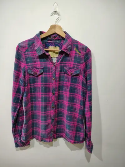Camisa de franela a cuadros para mujer - miniatura 2