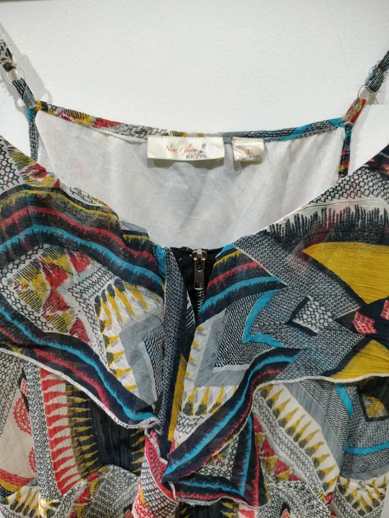 Vestido corto estampado. - 3