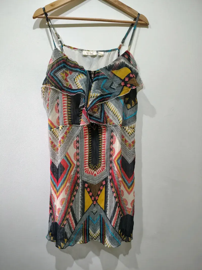 Vestido corto estampado. - 4