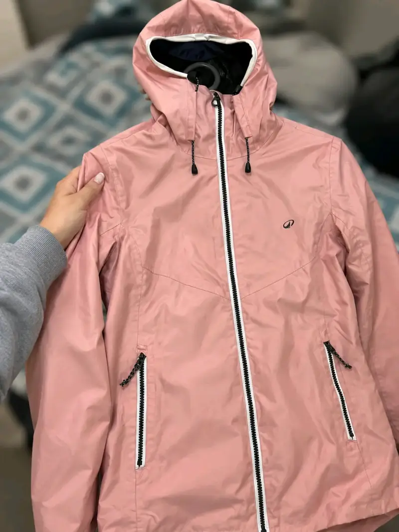 Chaqueta impermeable rosa Tribord para mujer