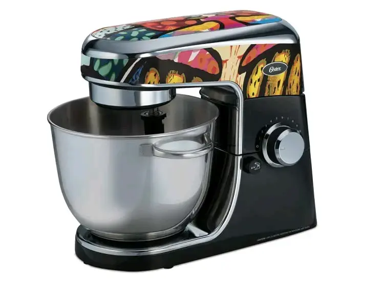 Batidora de pie Oster con diseño artístico