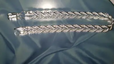 Pulsera de plata trenzada elegante - miniatura 1