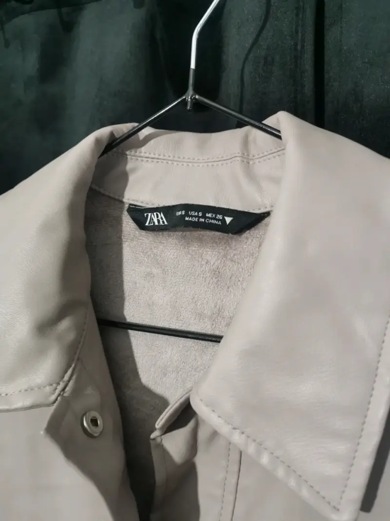 Chaqueta de cuero sintético palo rosa Zara - 2