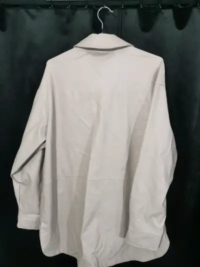 Chaqueta de cuero sintético palo rosa Zara - miniatura 3