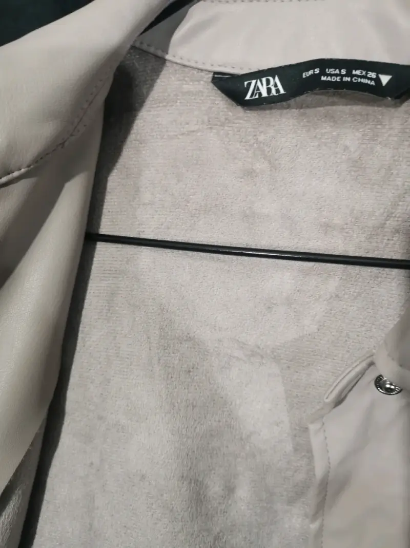 Chaqueta de cuero sintético palo rosa Zara - 4