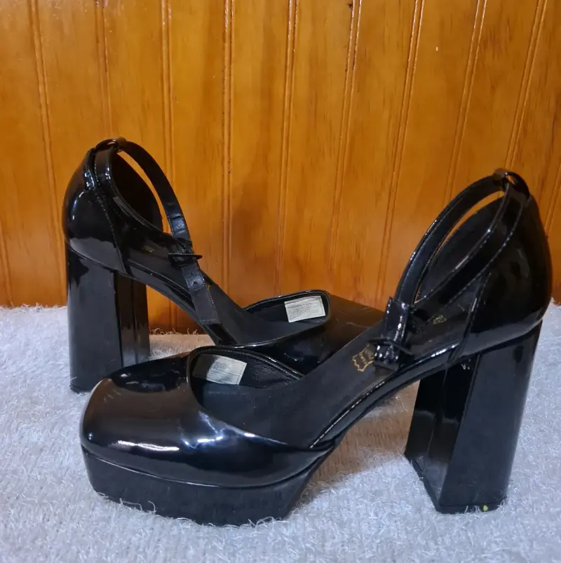 Zapatos de tacón alto negros charol - 2