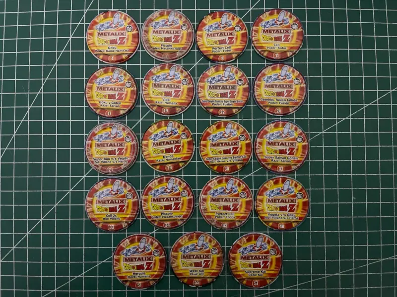 Colección de tazos Dragon Ball Z Metalix 19/60 - 2