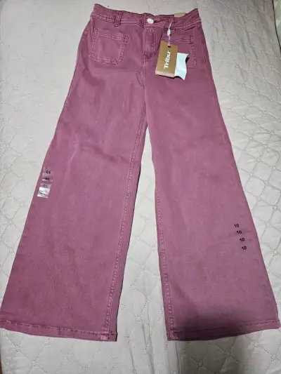 Pantalones anchos color rosa - miniatura 1