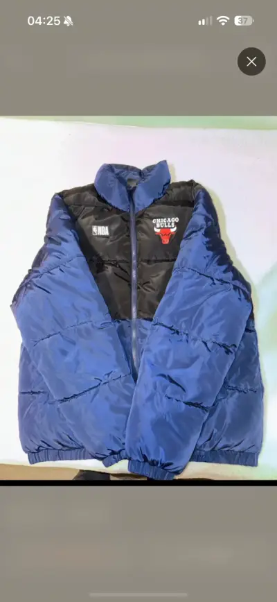 Chaqueta Puffer NBA Chicago Bulls Azul - miniatura 1