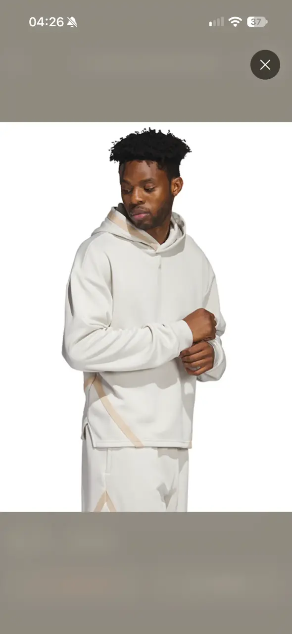 Polerón con capucha blanco Adidas para hombre - 3