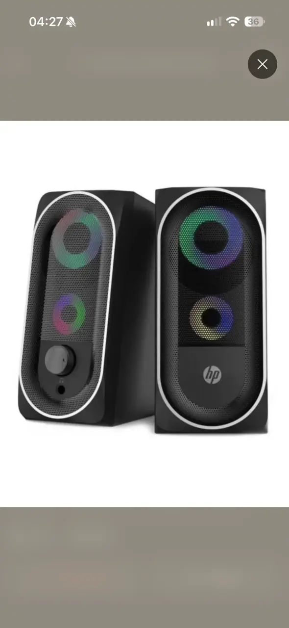 Parlantes HP con luces LED RGB