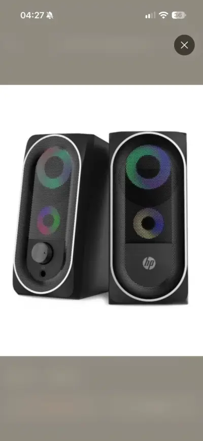 Parlantes HP con luces LED RGB - miniatura 1
