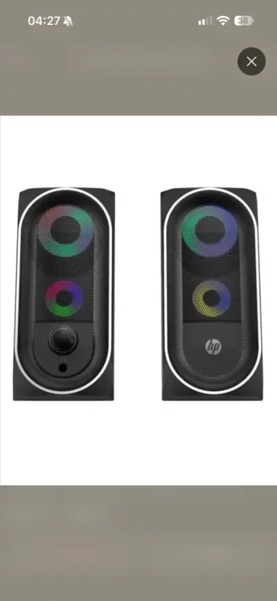 Parlantes HP con luces LED RGB - miniatura 2