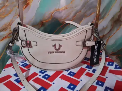 Cartera de cuero beige True Religion - miniatura 1