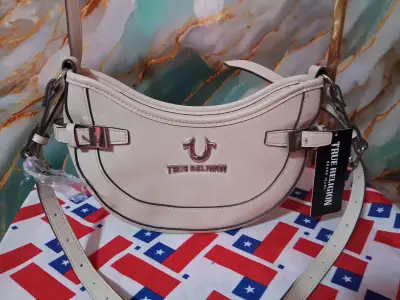 Cartera de cuero beige True Religion - miniatura 3
