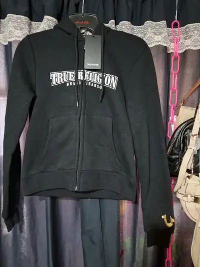 Polerón con capucha True Religion negro - miniatura 1