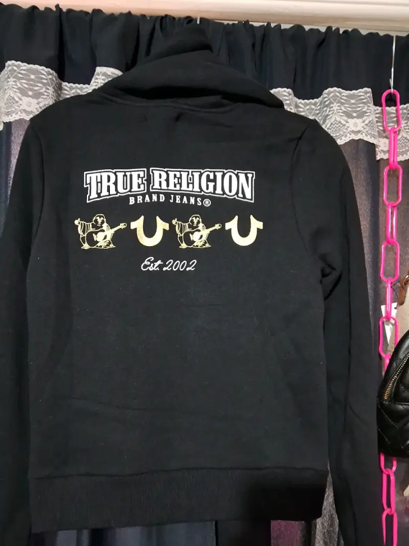 Polerón con capucha True Religion negro - 2