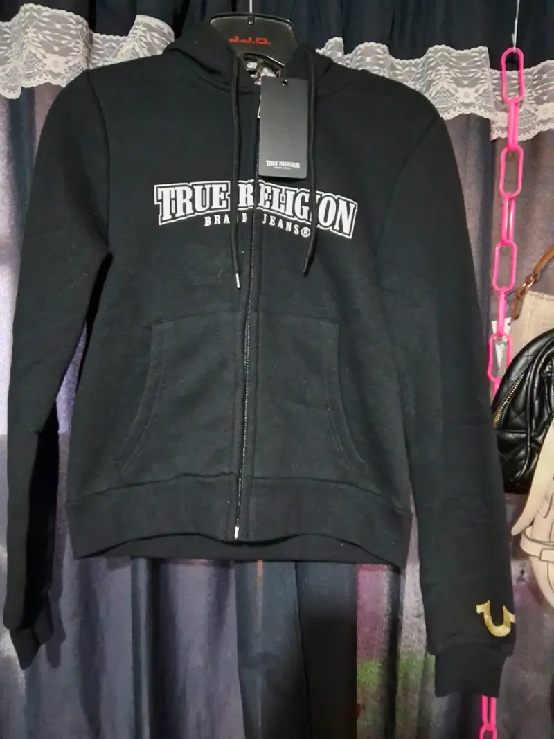 Polerón con capucha True Religion negro - 4