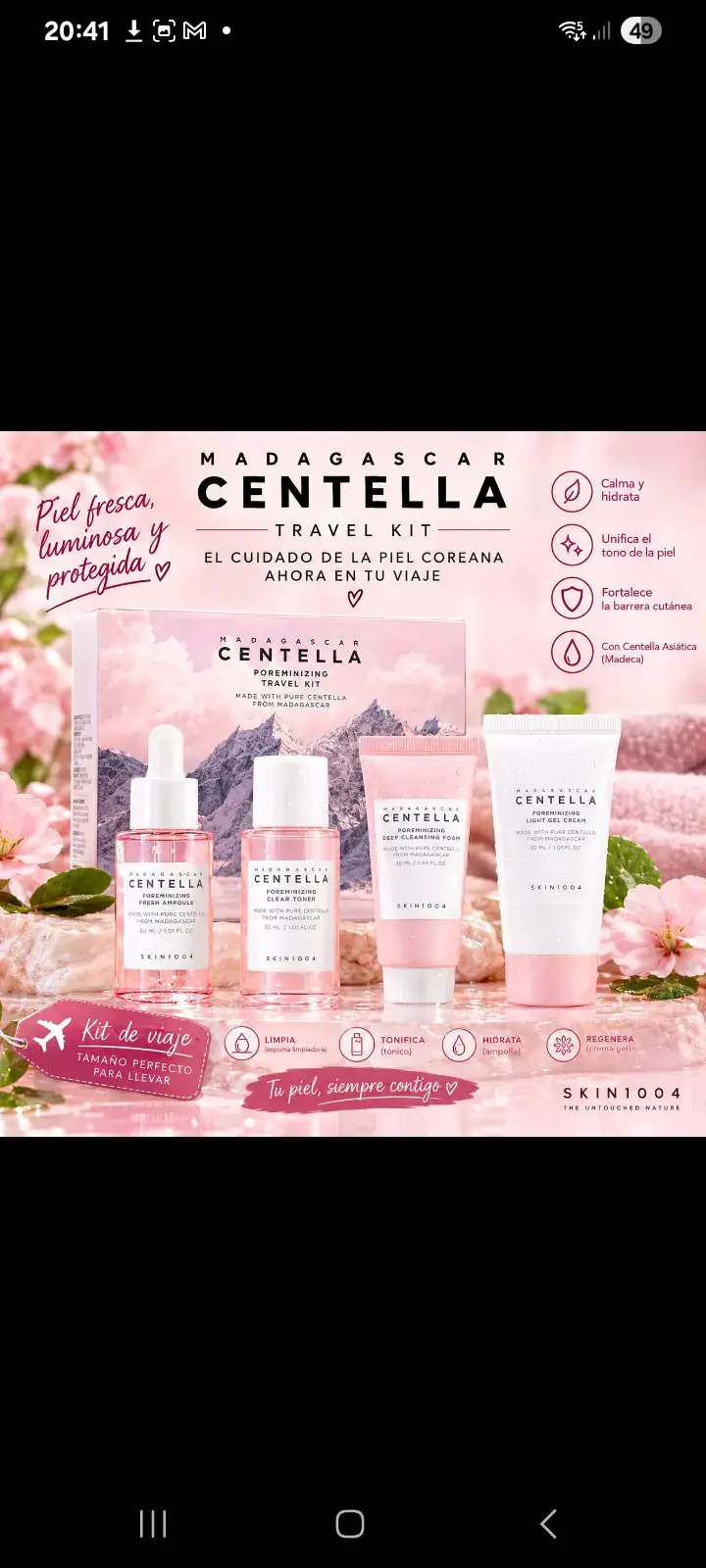 Kit de Viaje Centella Madagascar Piel Fresca