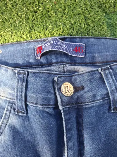 Jeans de mezclilla azul para mujer Mohicano - miniatura 4