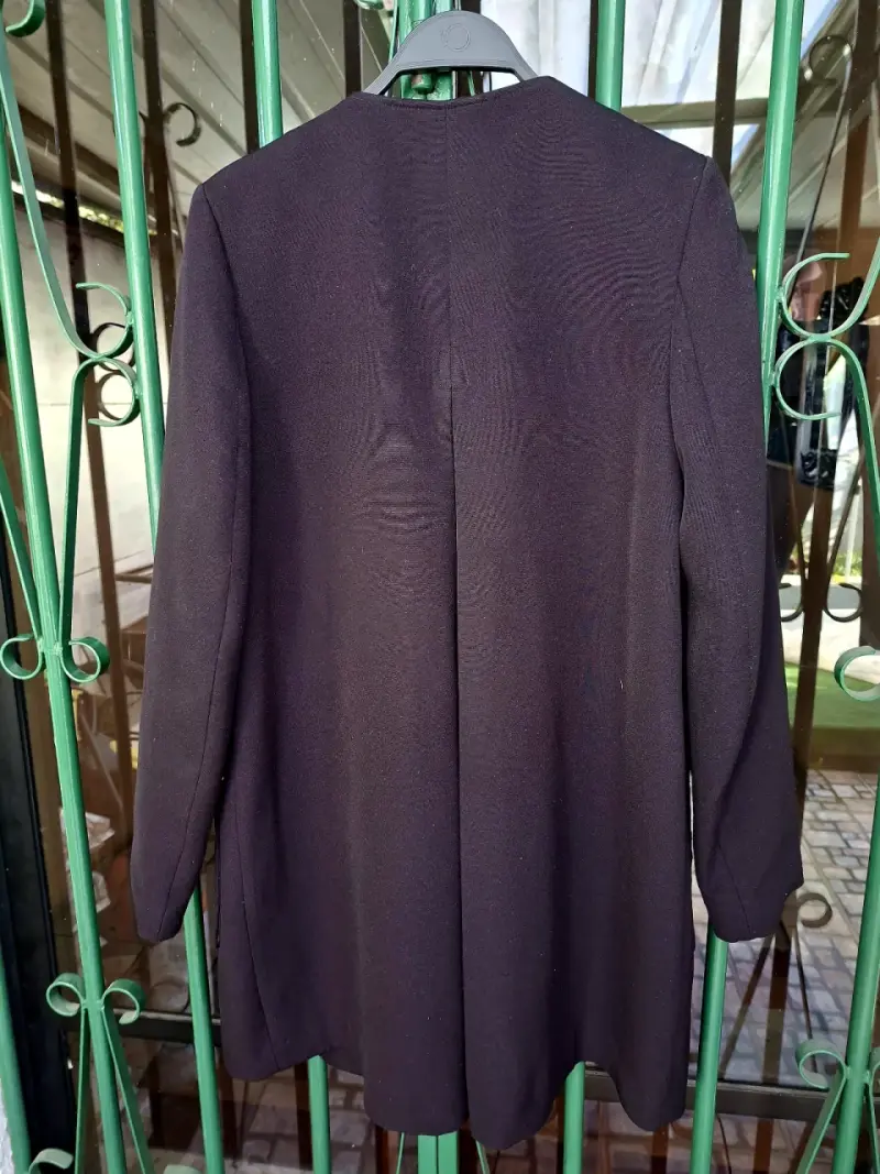 Blazer negro de mujer con cierre - 4
