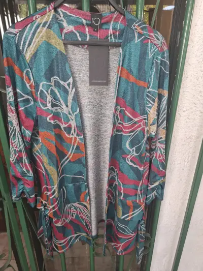 Kimono estampado multicolor talla M - miniatura 1