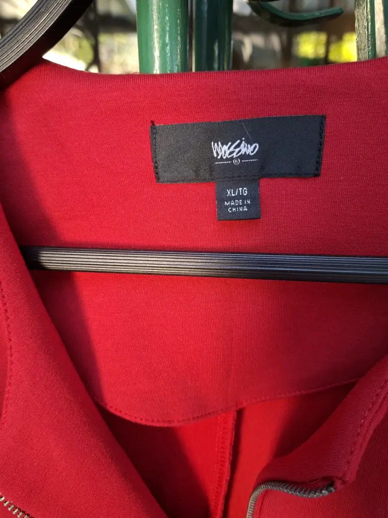 Chaqueta roja con cierre Mossimo talla XL - 3