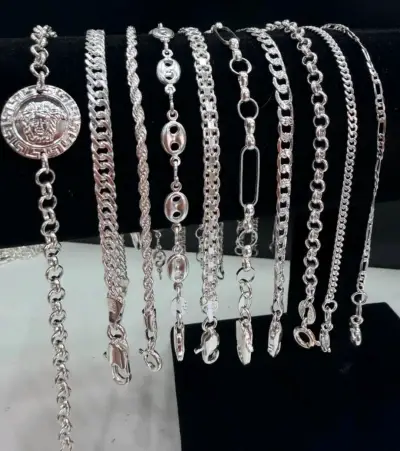 Pulseras de plata para hombre y mujer - miniatura 1