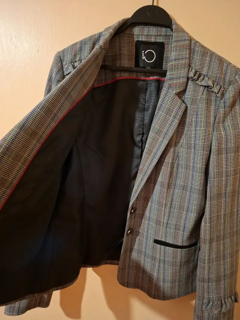 Blazer de cuadros para mujer IO - 3