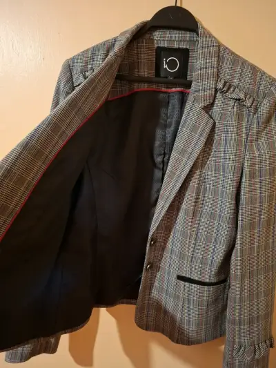 Blazer de cuadros para mujer IO - miniatura 3