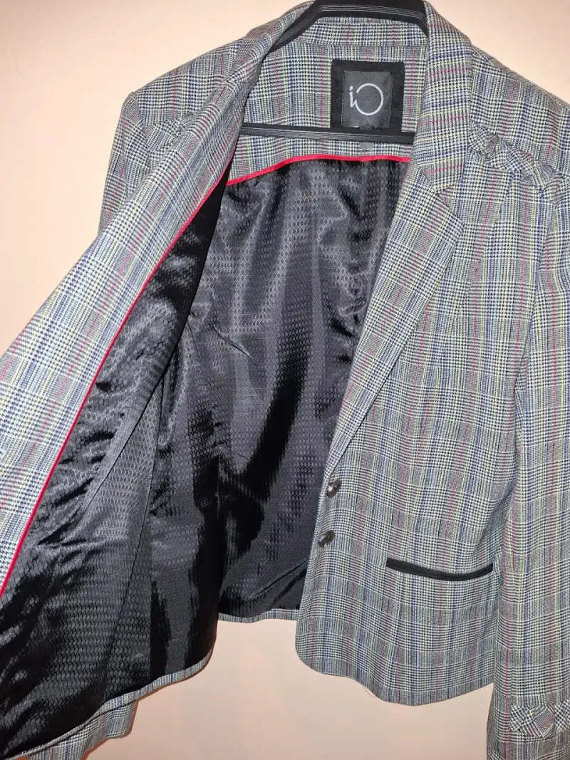 Blazer de cuadros para mujer IO - 4