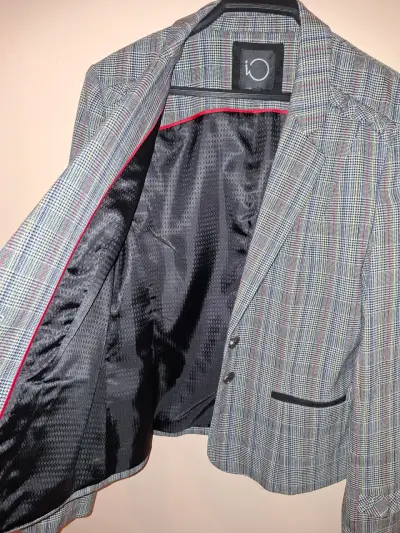 Blazer de cuadros para mujer IO - miniatura 4